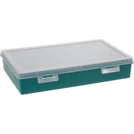 Perel – Boîte de rangement 21 compartiments – Dimensions 290 x 195 x 54 mm – Polypropylène – Couvercle transparent pour accès rapide (1/4)