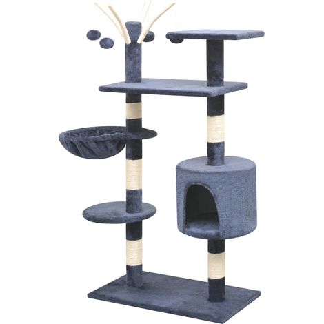 Maison Exclusive - Albero per Gatti con Tiragraffi Sisal 125 cm Blu Scuro