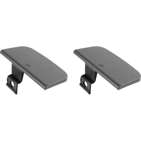 Deux couvercles de crochet de remorque à rabat de pare-chocs avant 51117042702 adaptés aux modèles E65, E66, 745I, 745Li, 760I et 760Li (2002-2005). (1/3)