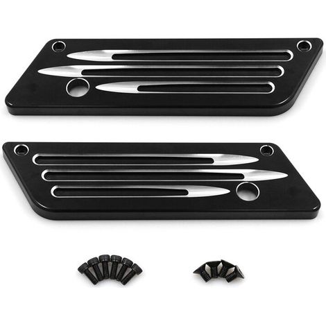 Funda negra para alforjas de motocicleta con hebilla, fundas profesionales para alforjas de Street Road Glide 1993-2013. (1/2)