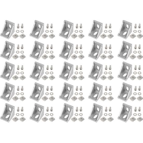 40X Matériau de décoration pour 2020 3030 4040 Écrou 6 8 Aluprofil Verbinder (1/5)