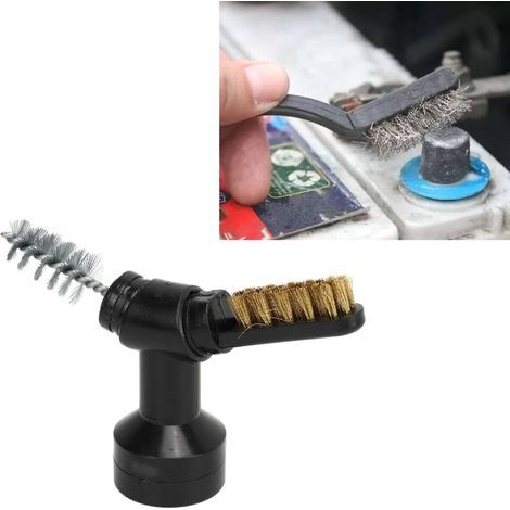 Kit de brosses de nettoyage de batterie à usage individuel, un ensemble d'outils manuels pour enlever la poussière et la rouille des voitures. (1/5)