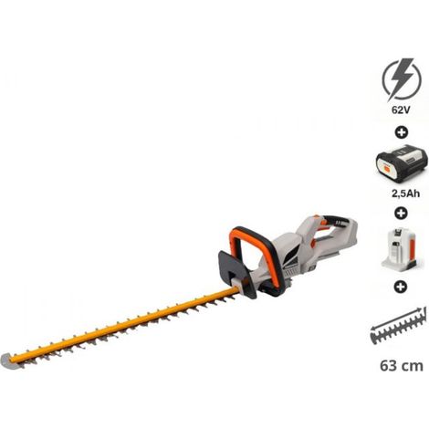 PACK Taille-haie sans fil 62V, lame 63 cm batterie 2,5Ah chargeur rapide - DAEWOO DALHT62-24 (1/5)