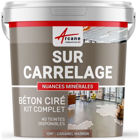 KIT KUNSTHARZBETON FÜR FLIESEN - Karamell-Braun - kit 10 m2 (2 couches)