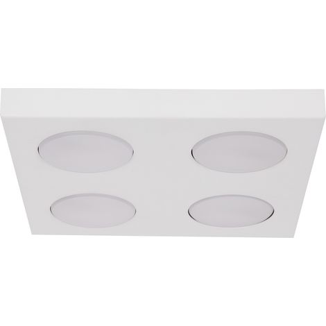 Plafoniera quadrata bianca HERO 4 luci GX53 12W Sigma (1/2)