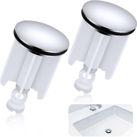 40 mm Universal-Abflussstopfen für Badezimmerwaschbecken, höhenverstellbarer Abflussstopfen für Waschbecken, Badewannenstopfen mit Dichtung, für Waschbeckenabflüsse, Küchenwaschbecken