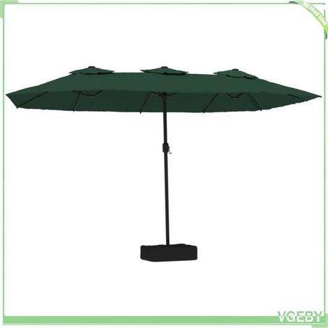 Parasol de jardin - FAFEICY - 362946 - double tête - polyester anti-UV - 449x265x245 cm (1/5)