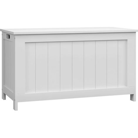 Boîte de rangement en MDF blanche pour jouets avec 2 poignées, dimensions 81x40x46 cm, pratique et élégante pour votre intérieur (1/5)