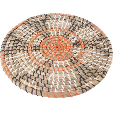 Sets de table ronds innovants en fibres naturelles, style nordique, pour la décoration de la table à manger ou des murs, 30 cm / 11,8 pouces. (1/5)
