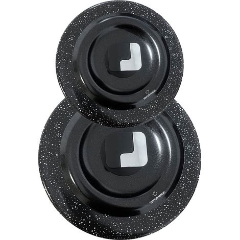 Kit 2 Coperchi Magici Antiodore Ventur Magic in Alluminio Ø24-32 cm Pomello Salvaspazio Nero (1/5)