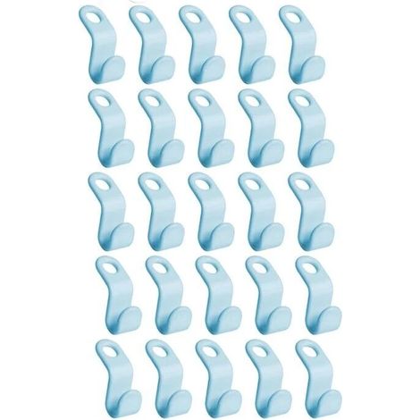 Filiyano – support de rangement en – Lot de 25/50 mini crochets de fixation pour penderie, support de rangement en plastique pour vêtements et