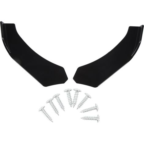 2pcs Spoiler Avant Universel Noir Brillant 57cm Lèvres Pare-chocs Splitter Ailerons Latéraux pour Auto