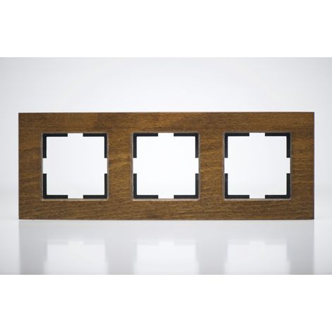 Plaque de finition bois massif noix 3 postes 84x230x10mm (1/2)