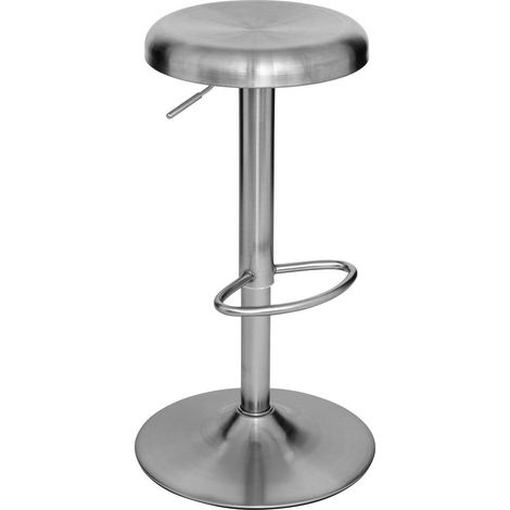 Lote de 2 taburetes de bar Ilsa plateados - Atmosphera créateur d'intérieur