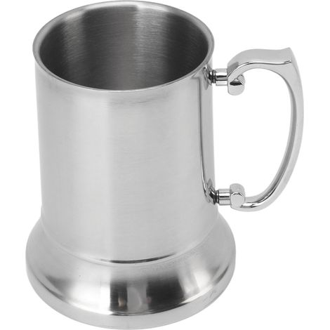 Chope à bière en acier inoxydable antidérapante et résistante aux hautes températures, tasse à bière moderne de 500 ml (1/5)