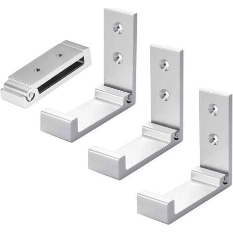 4pcs Folding Hook, Foldable Coat Rack Hook, Aluminum Alloy Wall Hanging Hook, 90° Folding Hooks, Self-Adhesive Hooks for Bathroom Wall
