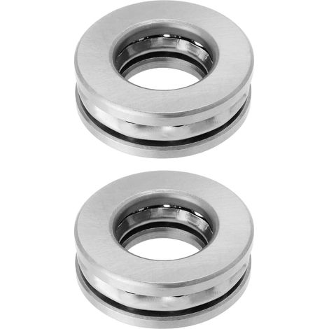Lot de 2 roulements à billes de poussée 51203 avec rondelles, alésage 17 mm, diamètre extérieur 35 mm, 12 mm d'épaisseur, roulement à billes axial pour remorque, poignée (1/5)