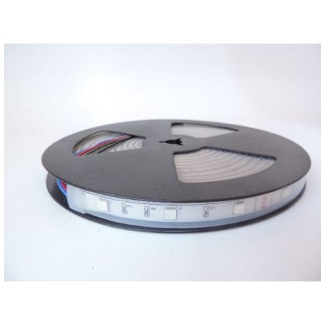 Bandeau LED 7.2W/m RGB flexible extérieur longueur 5m 30leds/m alimentation 12V DC (non incl) IRC80 IP66 TRAJECTOIRE 003790