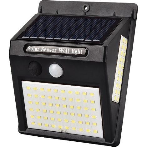 Lampe Solaire Extérieur 4 Pack 100 LED Lumiere Solaire Exterieur Detecteur de Mouvement led éclairage Solaire Extérieur étanche Sans Fil Spot Solaire Lumière Puissant Sécurité pour Jardin [Classe éner