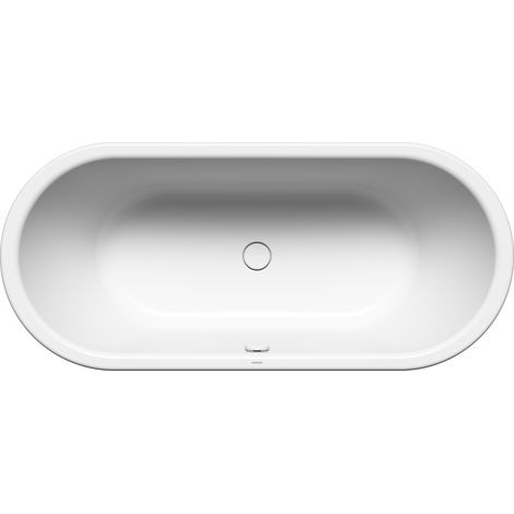 Centro Duo Oval Badewanne 170x75cm, Vollantislip, weiß Perl-Effekt
