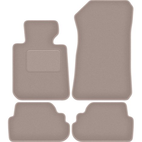 Alfombrillas de terciopelo para coche: BMW Serie 1 E81 hatchback (2004-2011) beige (1/5)