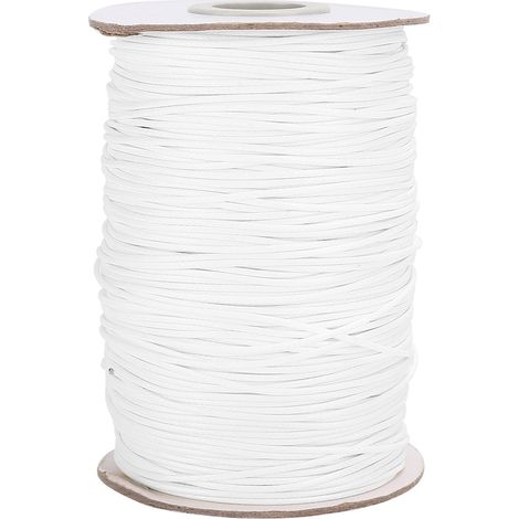 Cordon tressé ciré écologique blanc n° 27, 160 m, 1 mm, à faire soi-même. (1/4)