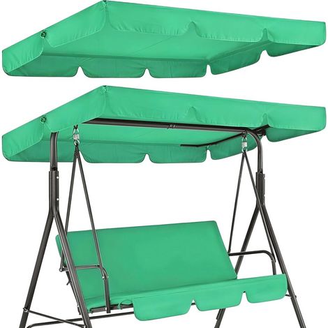 Toit de Rechange de 195x125cm pour Balancelle de Jardin Auvent de Balancelle de Cour Vert Citron pour Balancelle Extérieure 3 Places Chaise de Patio Auvent Imperméable Anti UV pour Hamac (1/5)