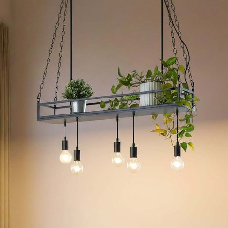 [GEBRAUCHT] B-Ware Lindby Hängelampe Hängeleuchte Kirista LED Pendelleuchte dimmbar schwarz 100cm (1/2)