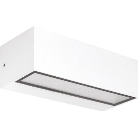 Applique moderno gea led ges2240 led ip65 alluminio bianco biemissione