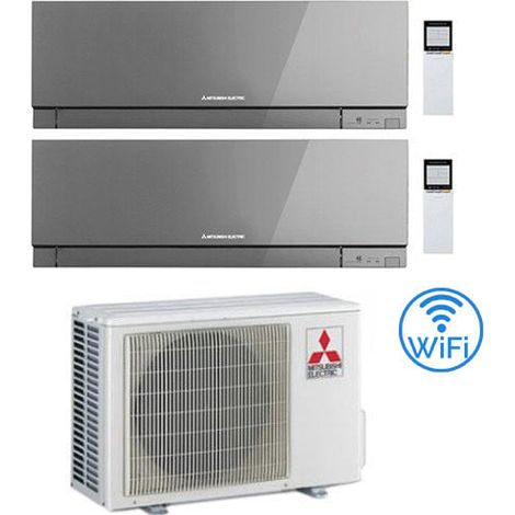 Climatiseur Mitsubishi Kirigamine Zen Wifi Silver Double Split Inverter 9000 + 15000 BTU avec U.E. MXZ-2F53VF Classe A+++/A++ NOUVEAU (1/5)