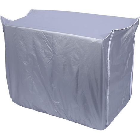 Outdoor Air Conditioner Cover Dustproof Waterproof Polyester 3 Sizes Silver Patterned Hand Washed Machine Washed for Home