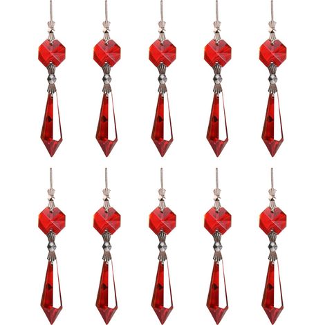 Perle De Suspension Cristal - Pour Lustre Rideau Décoration Mariage - 10 Pièces (1/5)