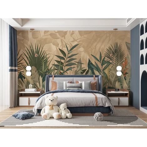 Papier Peint Tropical - Jungle Sable - 150 x 250 cm (1/2)