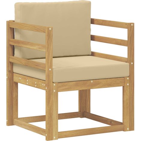 2 Stück Outdoor-Sofagarnitur Polyester Weiß und Beige vidaXL