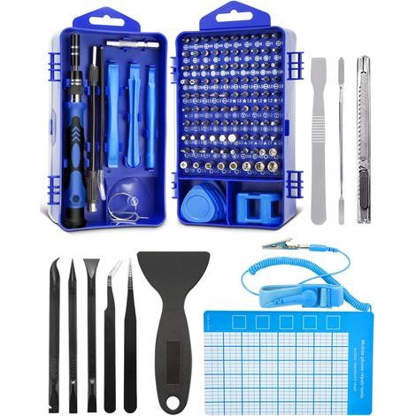 Kit di cacciaviti di precisione magnetici 132 in 1, mini cacciaviti portatili per riparazioni di PC, Macbook, computer, iPhone, occhiali, orologi, fotocamere, smartphone. (1/5)