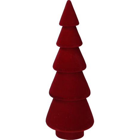 Baum aus Holz und rotem Samt cmø9h25