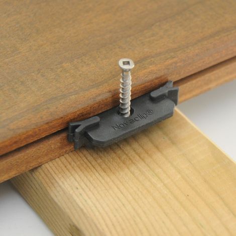 Lot de 100 clips et vis pour planches composite – Système de fixation invisible – Matériau polymère POM – Pour lames rainurées – So Garden (1/4)