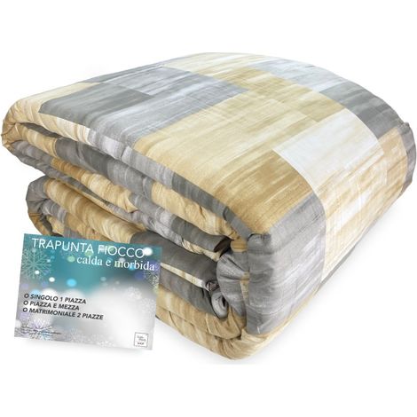 TRAPUNTA FIOCCO © QUADRI Beige Piumone Invernale made in Italy 1 PIAZZA