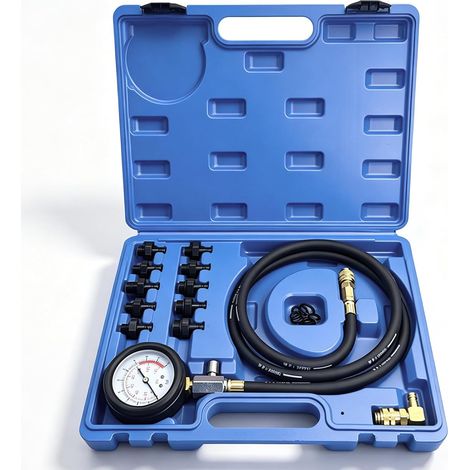 Oil pressure test kit: 0-140 PSI pressure gauge, mechanical power system sensor, cylinder compression test, compatible cars, quads and trucks (1/5)