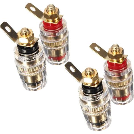 Set of 4 connection terminals for amplifiers and 4mm speakers (1/5)