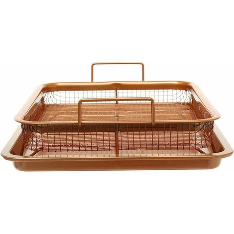 Outil antiadhésif de panier de plateau de gril de cuisson de maille de four de gril d&39air de casserole de maille antiadhésive