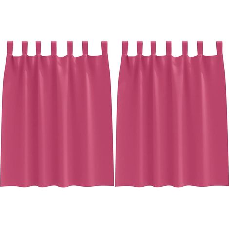 Maison Exclusive - Tende Blackout con Anelli 2 pcs Rosa Vivo 140 x 140 cm