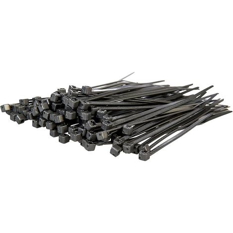 Lange, robuste silberne Kabelbinder, 370 mm x 4,8 mm, 100er-Packung, aus hochwertigem Nylon, mit 150 mm x 3,6 mm Reißverschluss, silberfarben