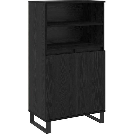 Buffet,Bahut,Haut Armoire Noir 60 x 36 x 110 cm Bois d'ingénierie CFW32624 (1/5)