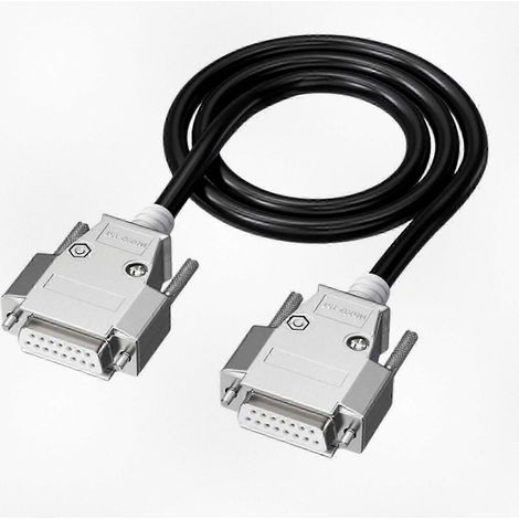 DB15 15-poliges Datenkabel-Verlängerungskabel 150 cm bis 30 m mit vergoldeten Steckern für industrielle Steuergeräte und Messgeräte 15 m (1/5)