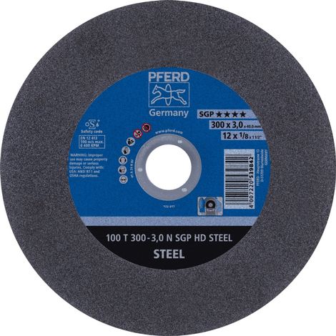 PFERD TOOLS Stationäre Trennscheibe T 300x3,0x40mm "weich" HD STEEL für Stahl 100m/s 20 Stk (1/5)