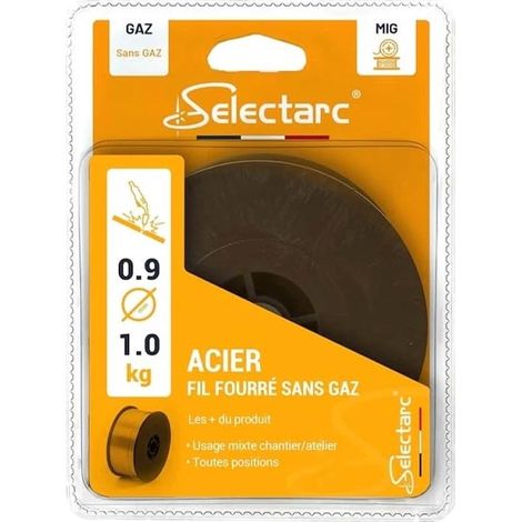 Fil Fourre Sans Gaz D100 0,9Mm (1Kg) Selectarc