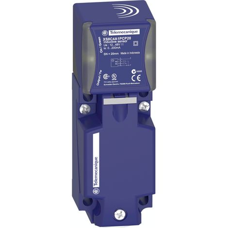 Télémécanique - OsiSense XS8 - détecteur inductif - 40x40 - L117mm - PBT - Sn 40 mm - bornes