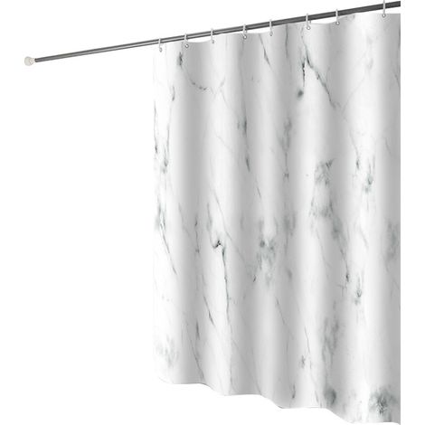 Filiyano-Rideau de douche à motif marbre 100 cm (largeur) x 180 cm (hauteur) (1/4)