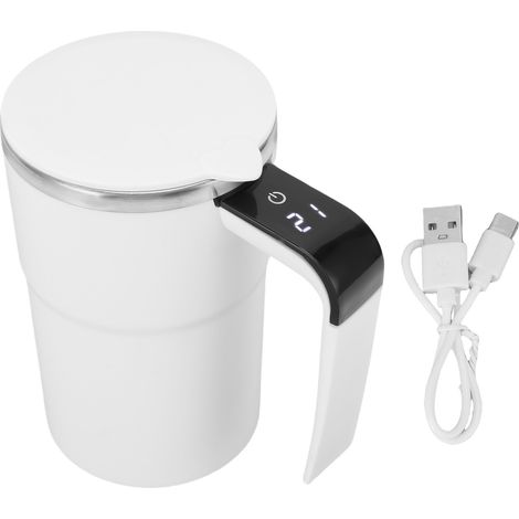 Tasse d'agitation automatique 13oz, Rechargeable, mesure intelligente de la température, tasse automatique magnétique pour café blanc (1/5)